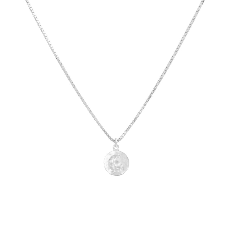 Damen Silber Halskette mit Mond Anhänger. | Style: Hanalei