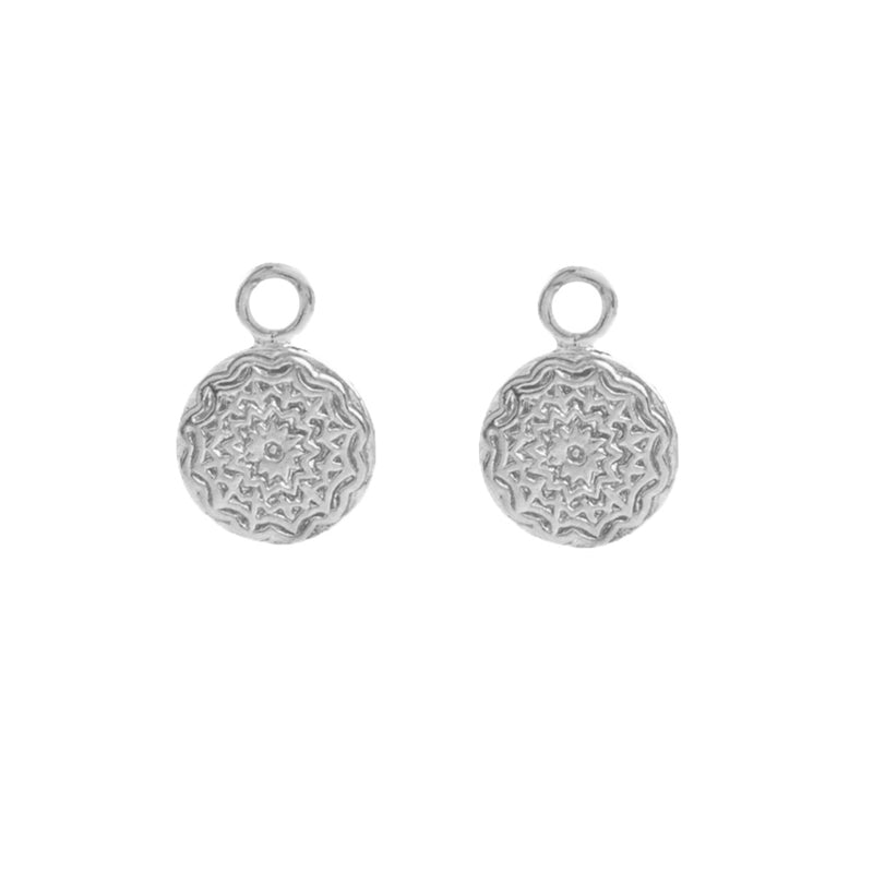 float earring pendant silver "Mandala"