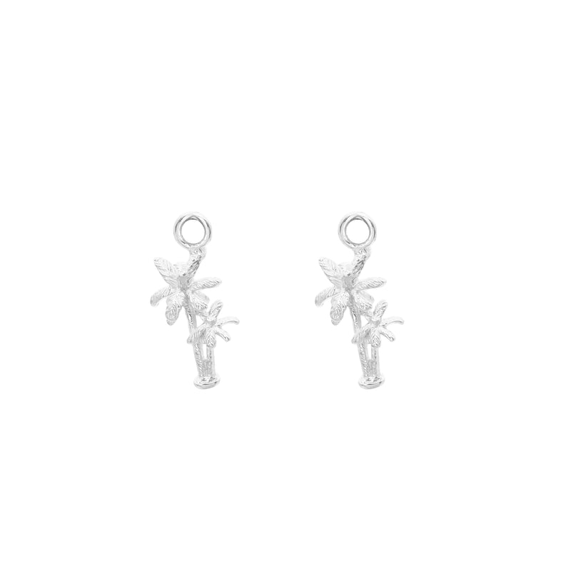 float earring pendant silver "Twin Palmtree"