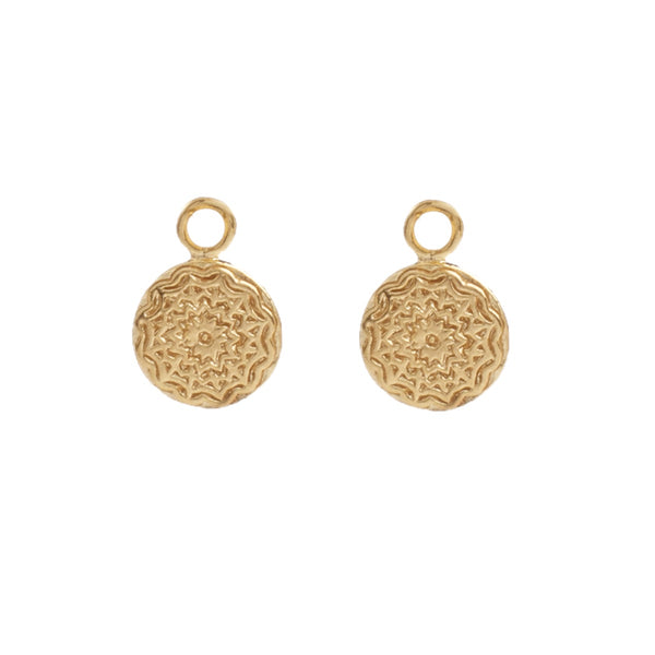 float ear pendant gold "Mandala"