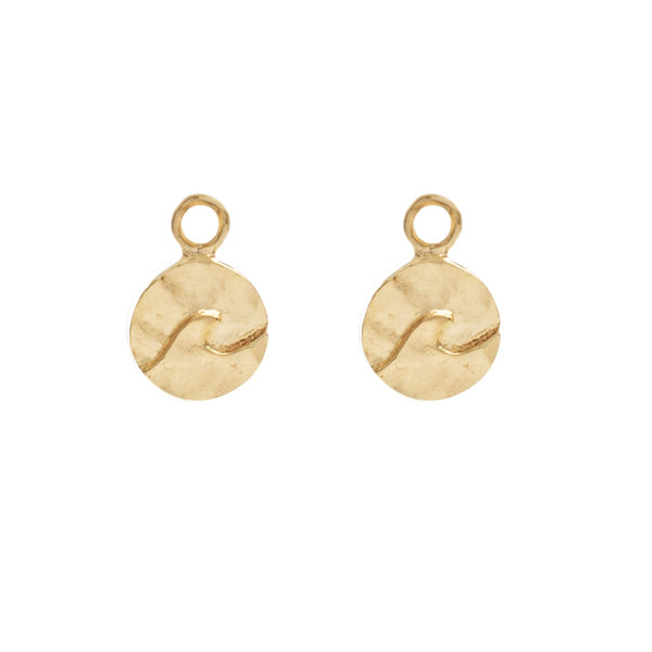 float earring pendant gold "wave"