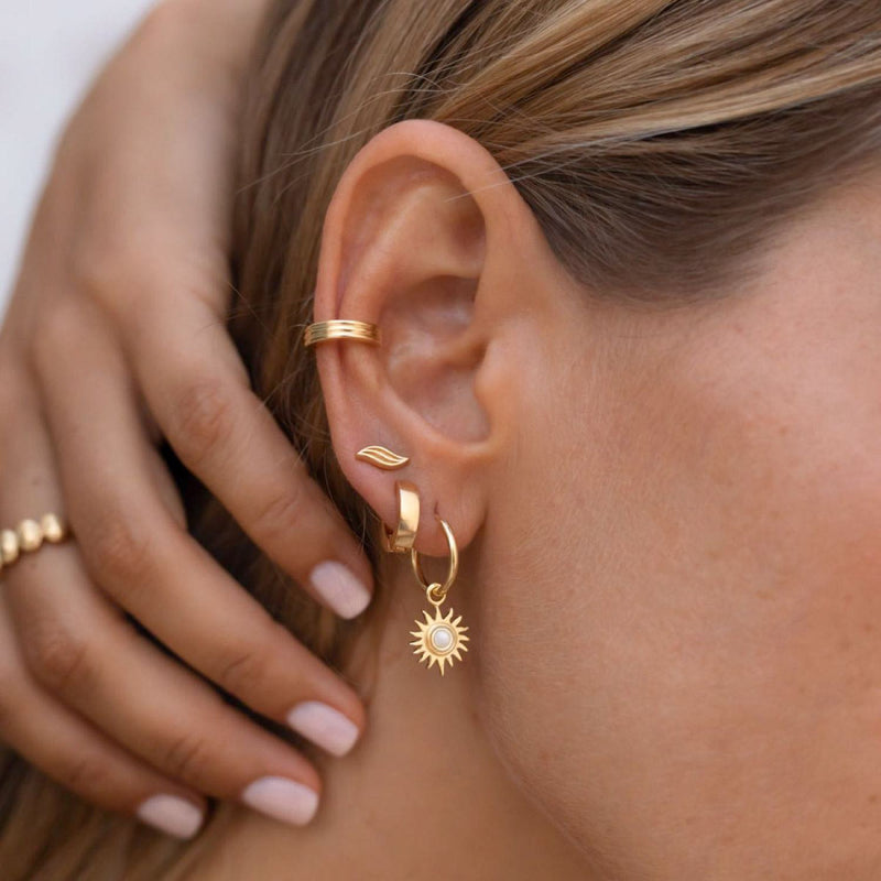 float earring pendant gold "Sunlight"