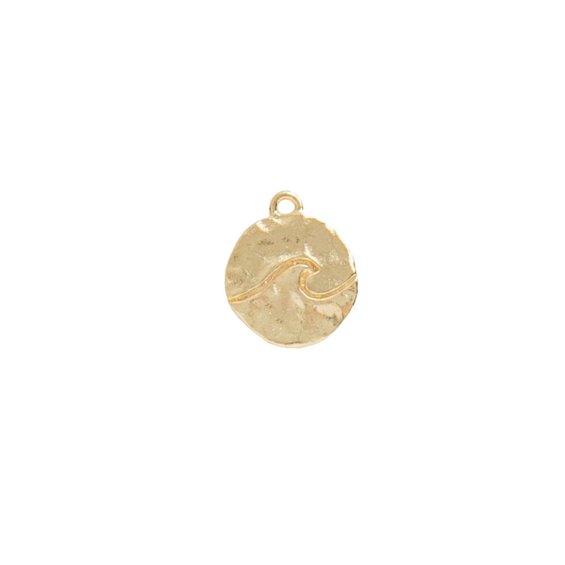 float necklace pendant gold "wave"
