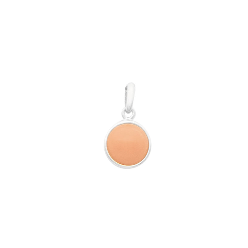float necklace pendant silver "ball - peach"