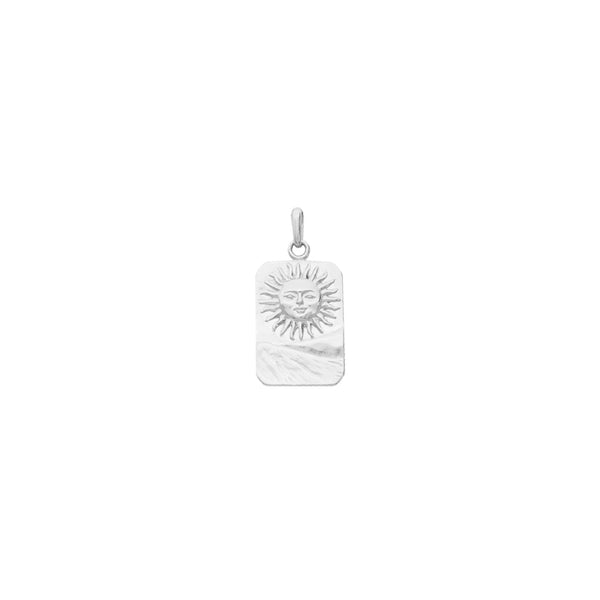 float necklace pendant silver "Live By The Sun"